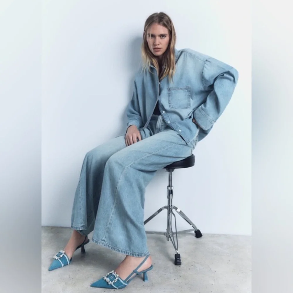 ZARA Denim Slingbacks - Price Firm - Picture 6 of 12